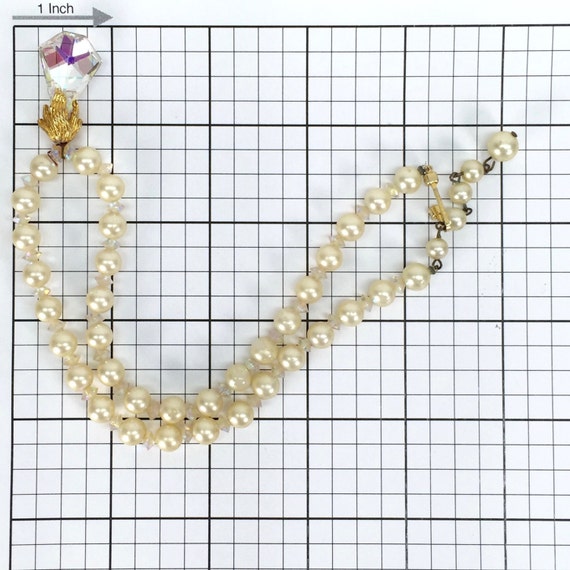 1950s Faux Pearl Necklace signed Marvella // Faux… - image 5