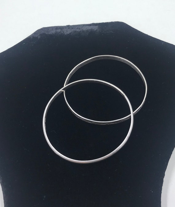 2 Vintage 1950’s Sterling Bangle Bracelets - image 3