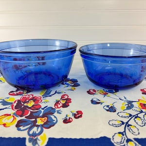 Anchor Hocking Cobalt Blue Mixing Bowls - Etsy
