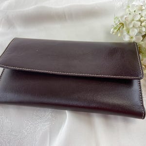 Cartera vintage marrón de cuero genuino para mujer / Cartera larga / Cartera organizadora / Cartera de chequera / Cartera organizadora / ¡Genial!