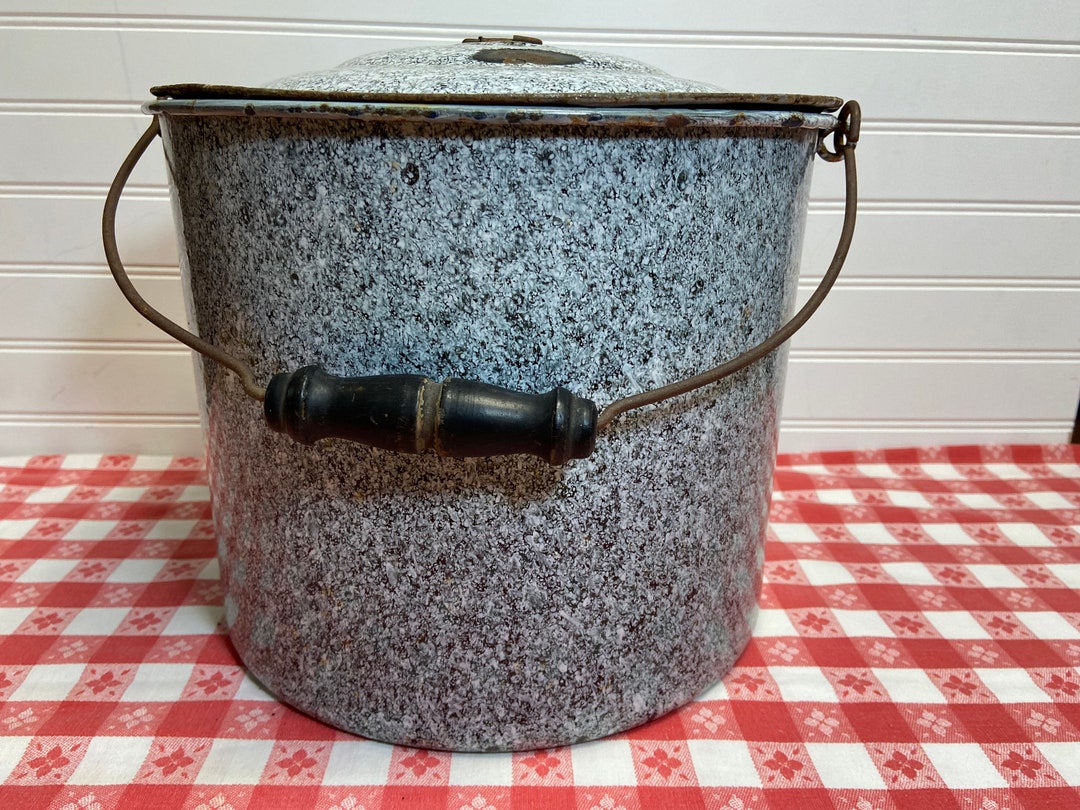 Grey ENAMELWARE JAR CANNER & Rack, 3 Pieces, Vintage 1940s - Etsy