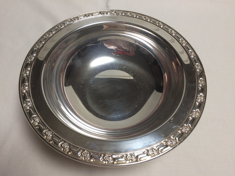 Oneida USA SilverPlate Covered Footed Serving Bowl Etsy