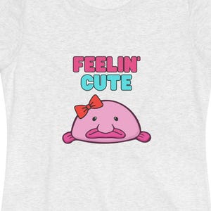 S-2X Plus Size Women&#39;s Triblend Tee Cute Blobfish