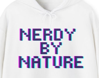 Plus Size Unisex Hoodie Nerdy By Nature