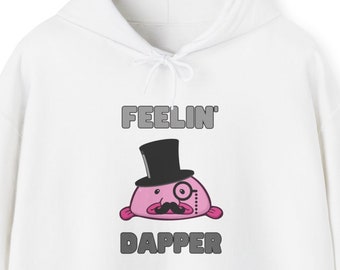 Plus Size Unisex Hoodie Dapper Blobfish