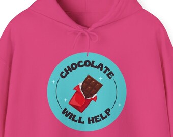 Plus Size Unisex Hoodie Chocolate Will Help