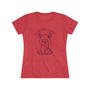 S-2X Plus Size Shirt Damen-Triblend-T-Shirt K-Drama Lama koreanische ich liebe dich sa-rang-hae süß