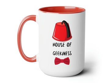Tazza regalo Geek, tè, caffè, cioccolata calda, logo House of Geekiness da 15 once