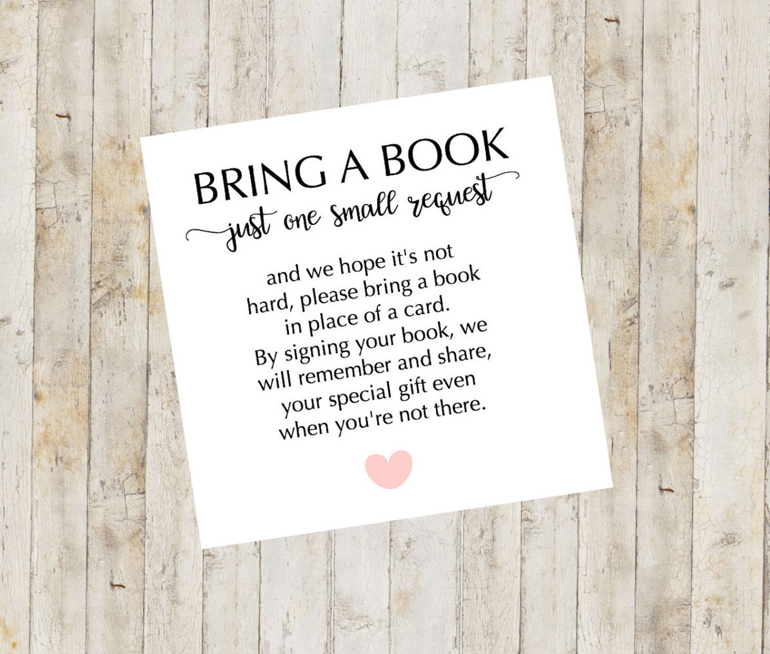 Baby Shower Printable Baby Shower Bring A Book Card Bring A Etsy