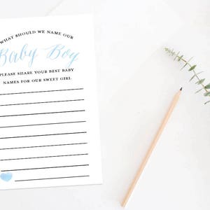 Printable Name the Baby Game, Printable Baby Shower Game, Name Our Baby ...