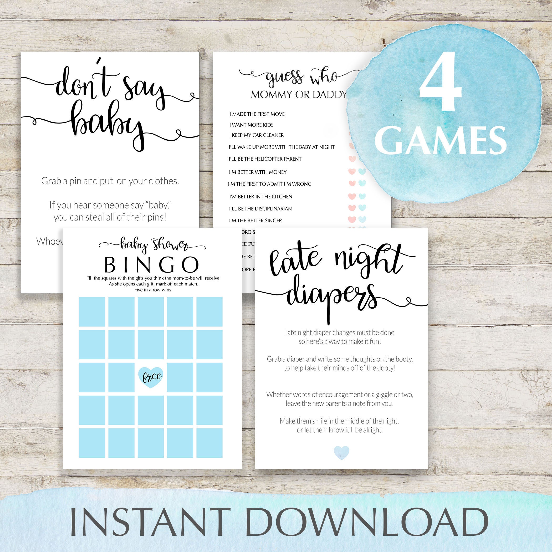 Baby Shower Games Package Blue Baby Shower Games Printable Etsy Baby Shower Games Package Blue Baby Shower Games Printable Etsy