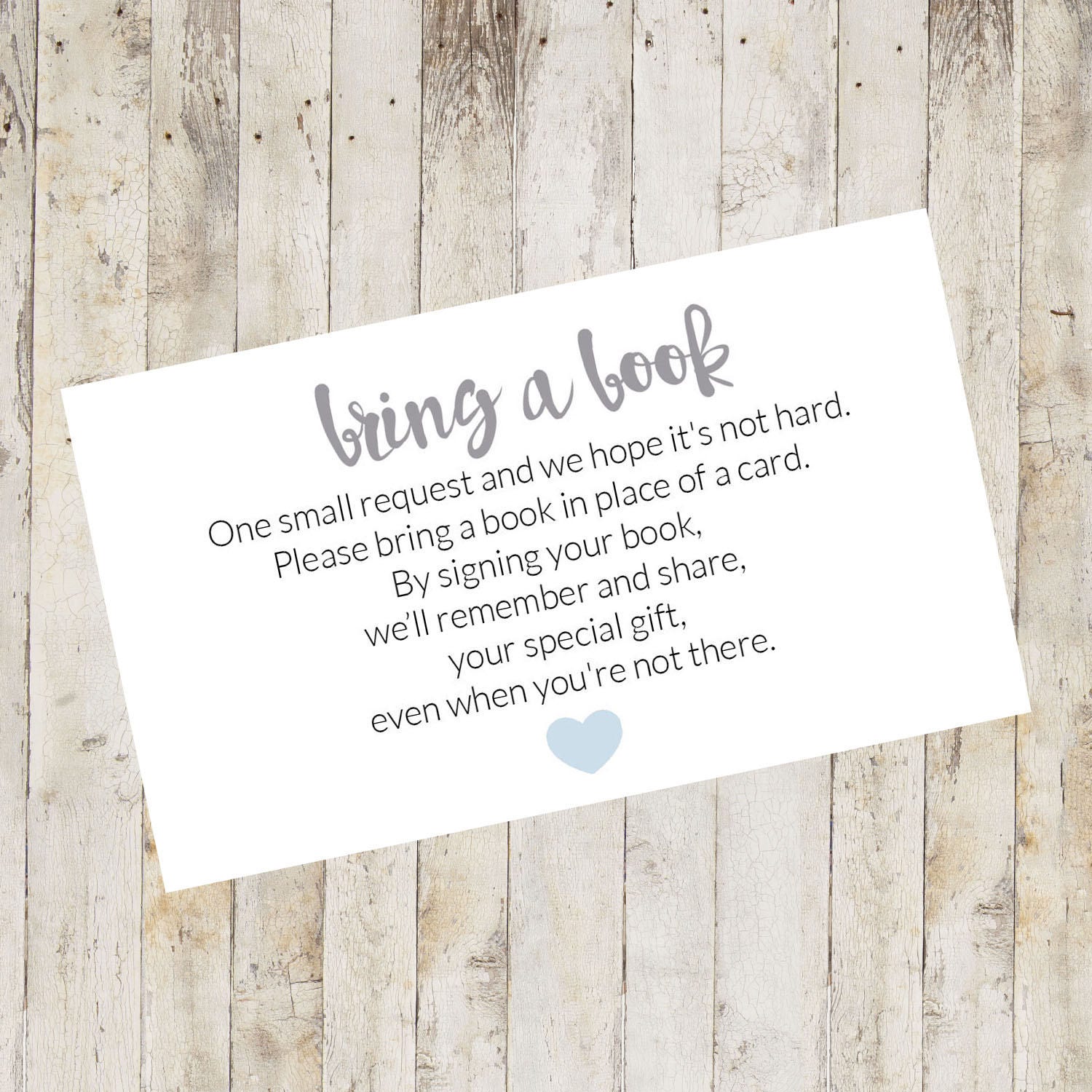 Baby Shower Printable, Baby Shower Bring a Book Card, Bring a Book