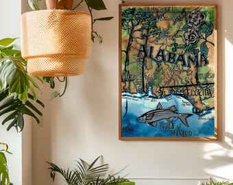 Sweet Home Alabama Map Print