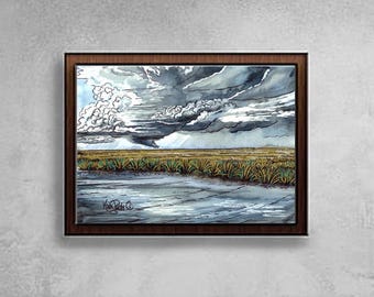 Mesocyclone Giclee Print of original watercolor painting
