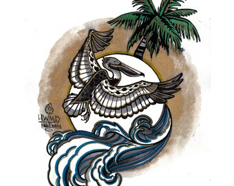 Pelicanwave Tattoo Art