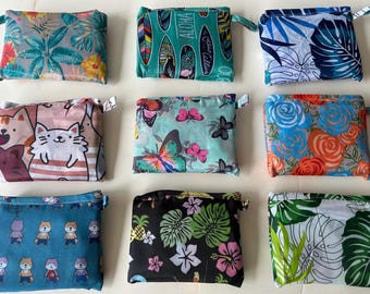 Foldable shopping bag, reusable bag with side pockets