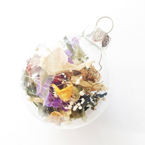 1 Ornament Xmas Dried Floral Christmas Ornament | Clear | Decorations