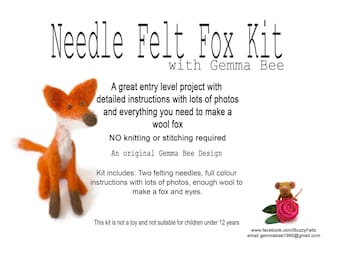 Needle Felting Kit - Fox - Beginner Level