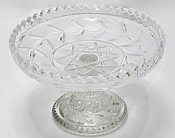 Crystal Glass Cake Stand, Decorated with Stars and Leaves, Home Decor, Gift