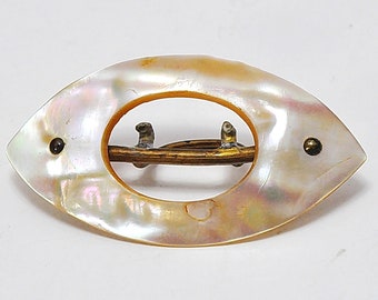 Antique Shell Mother of Pearl Belt Buckle, for Dress Shirt, or Pants, Gift