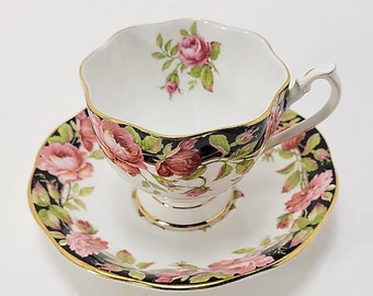 Queen Anne Black Magic Tea Cup, Made in England