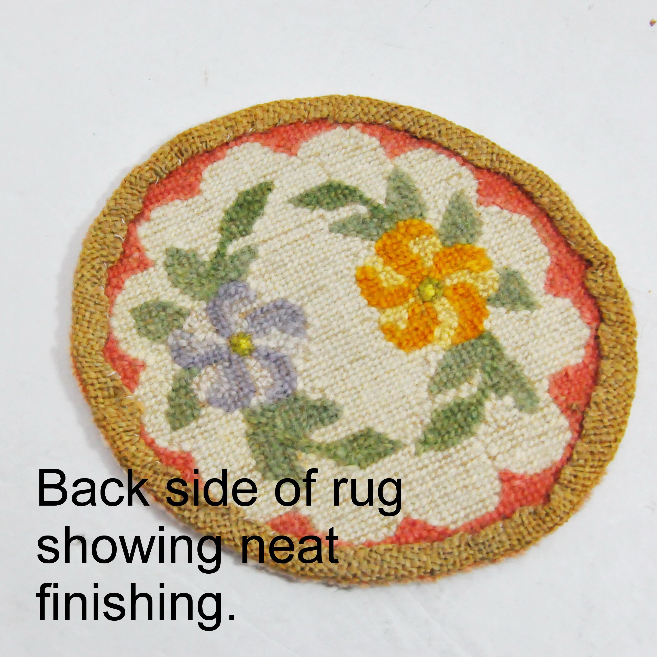Cheticamp Rug Hooked Wool Mat Floral Nova Scotia Tea Pot Etsy