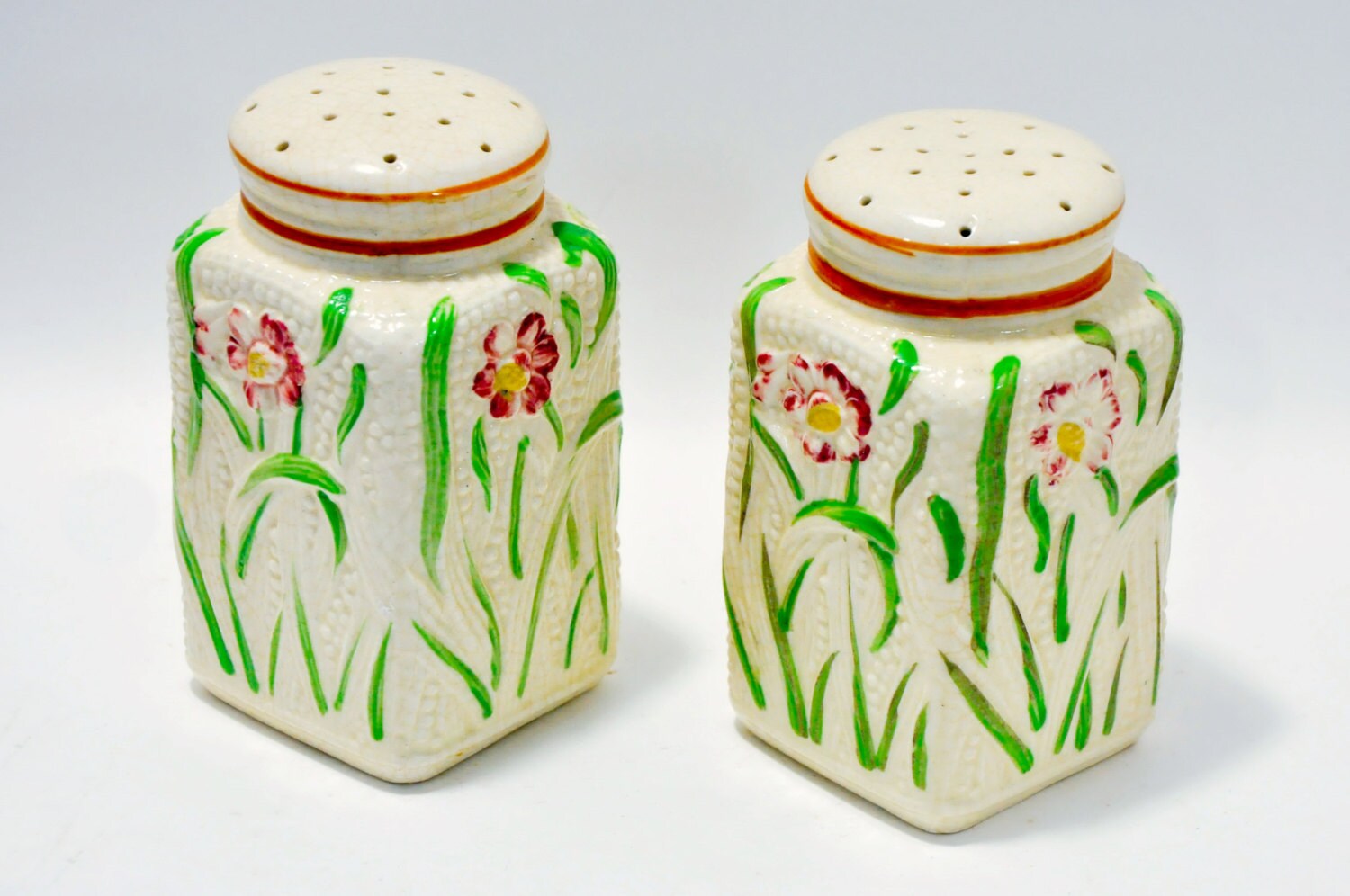 Pair Sugar Flour Shakers Japan 1943040's Vintage Baking Etsy