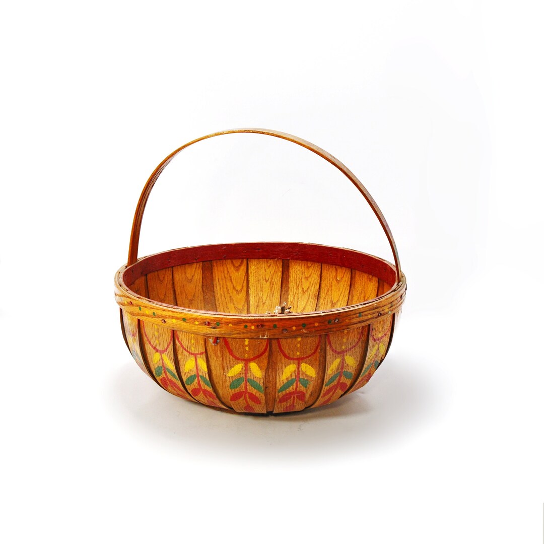 Maine Basket Company Split Wood Basket, Oxford Maine Etsy