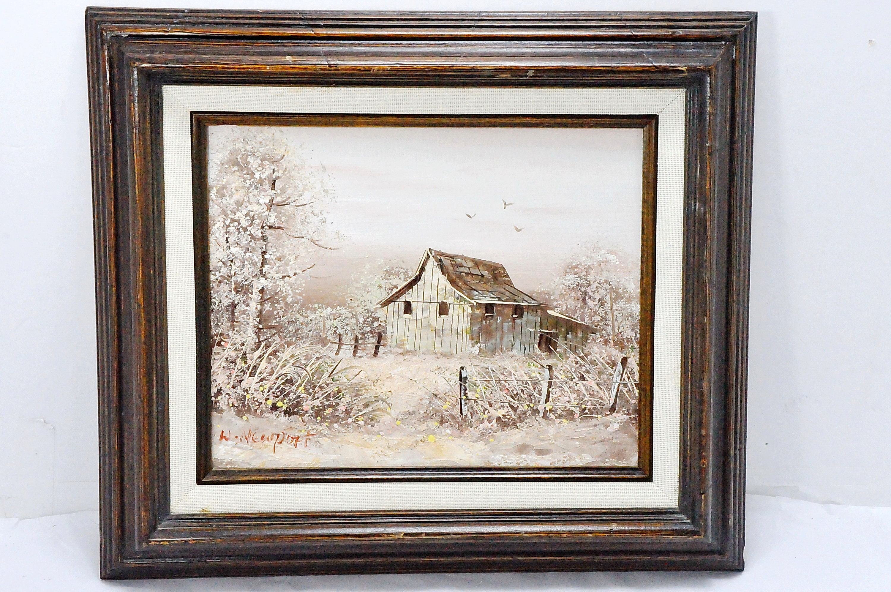 William Newport Barn Scene Original Oil Painting American   Etsy 日本