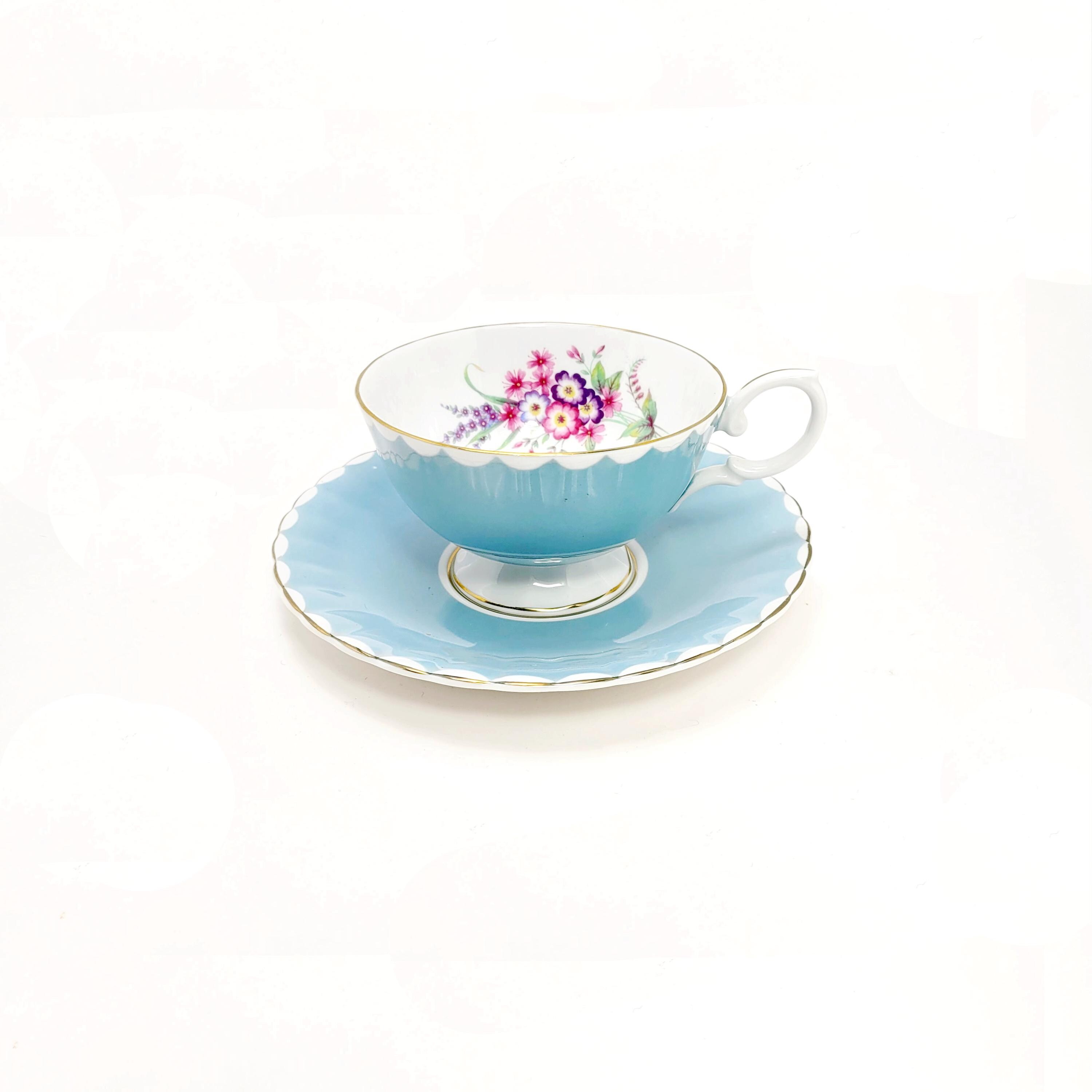 Susie Cooper Blue Floral Tea Cup, Made in England, Gift - Etsy Canada