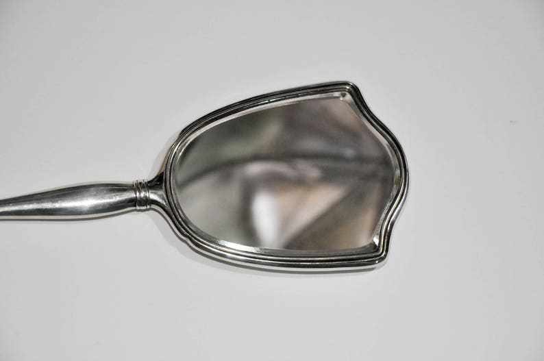 Birks Sterling Silver Hand Held Engraved Mirror Vanity Bedroom Etsy