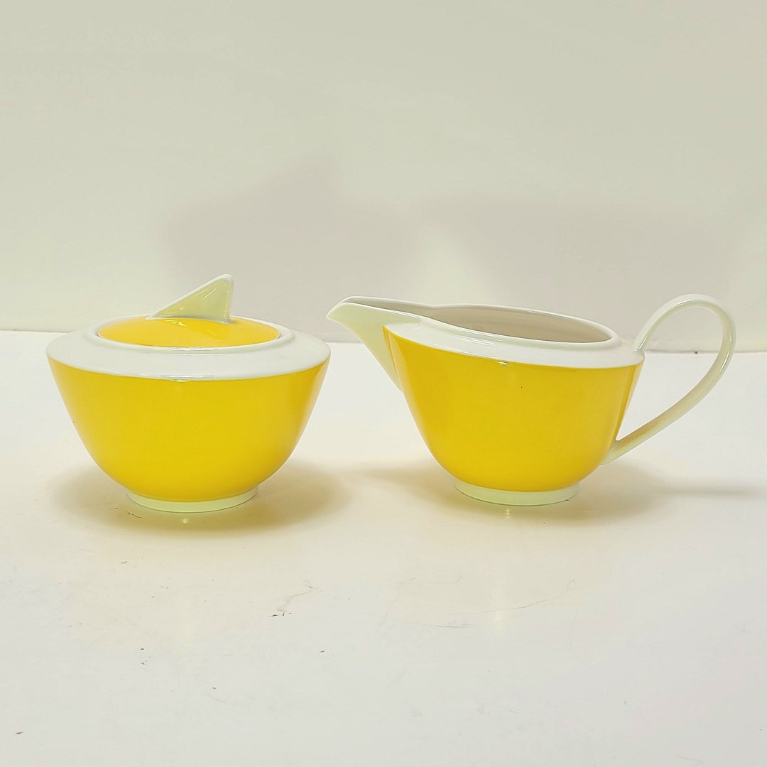 Villeroy and Boch Wonderful World Yellow Cream and Sugar Pair - Etsy