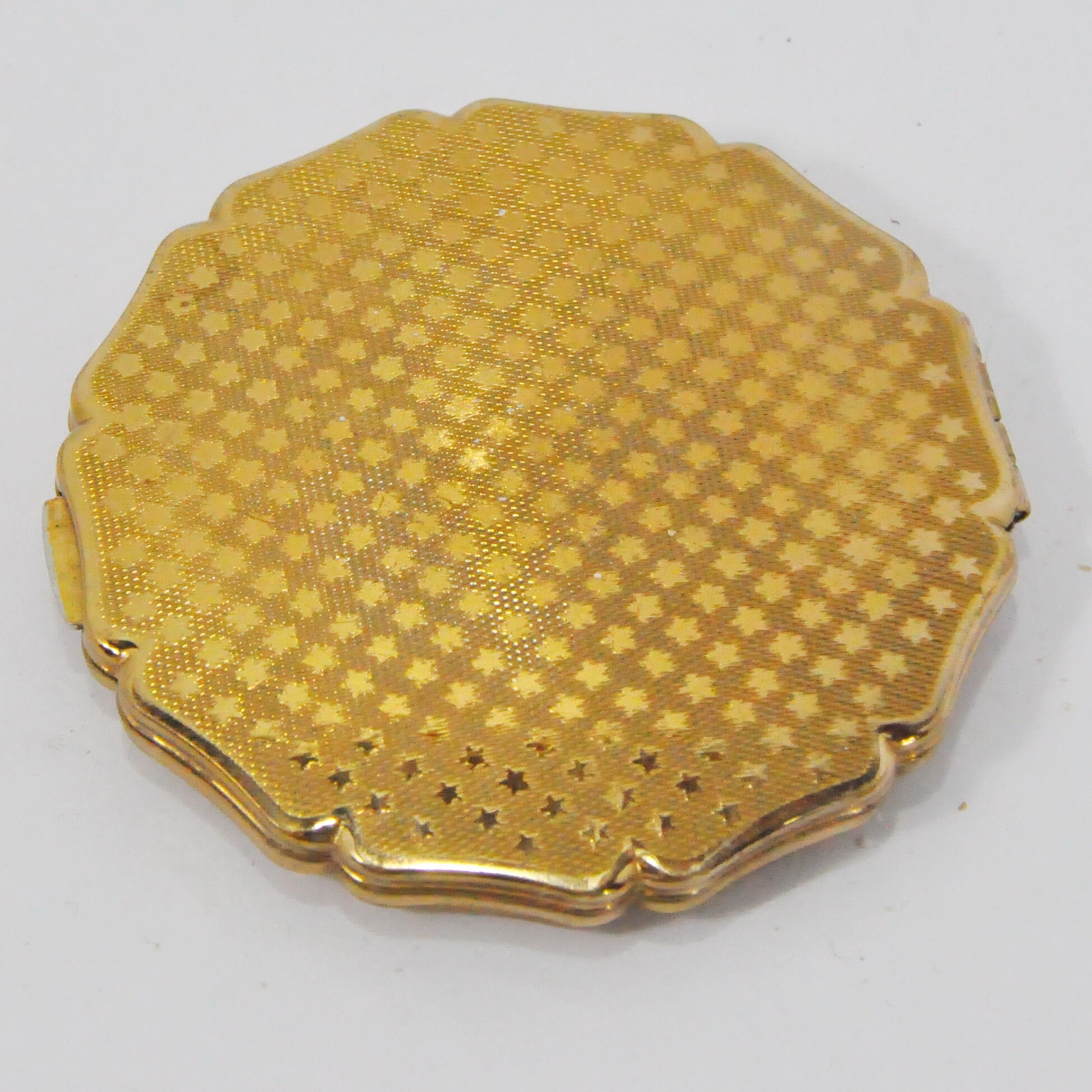 Stratton Powder Compact Gold Tone England Puff Vintage Beauty Etsy