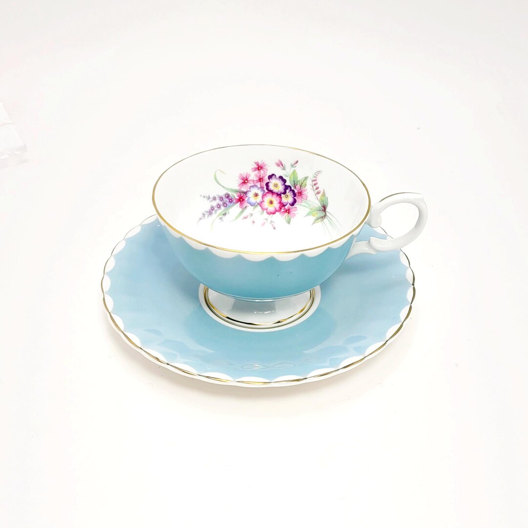 Susie Cooper Blue Floral Tea Cup, Made in England, Gift - Etsy Canada