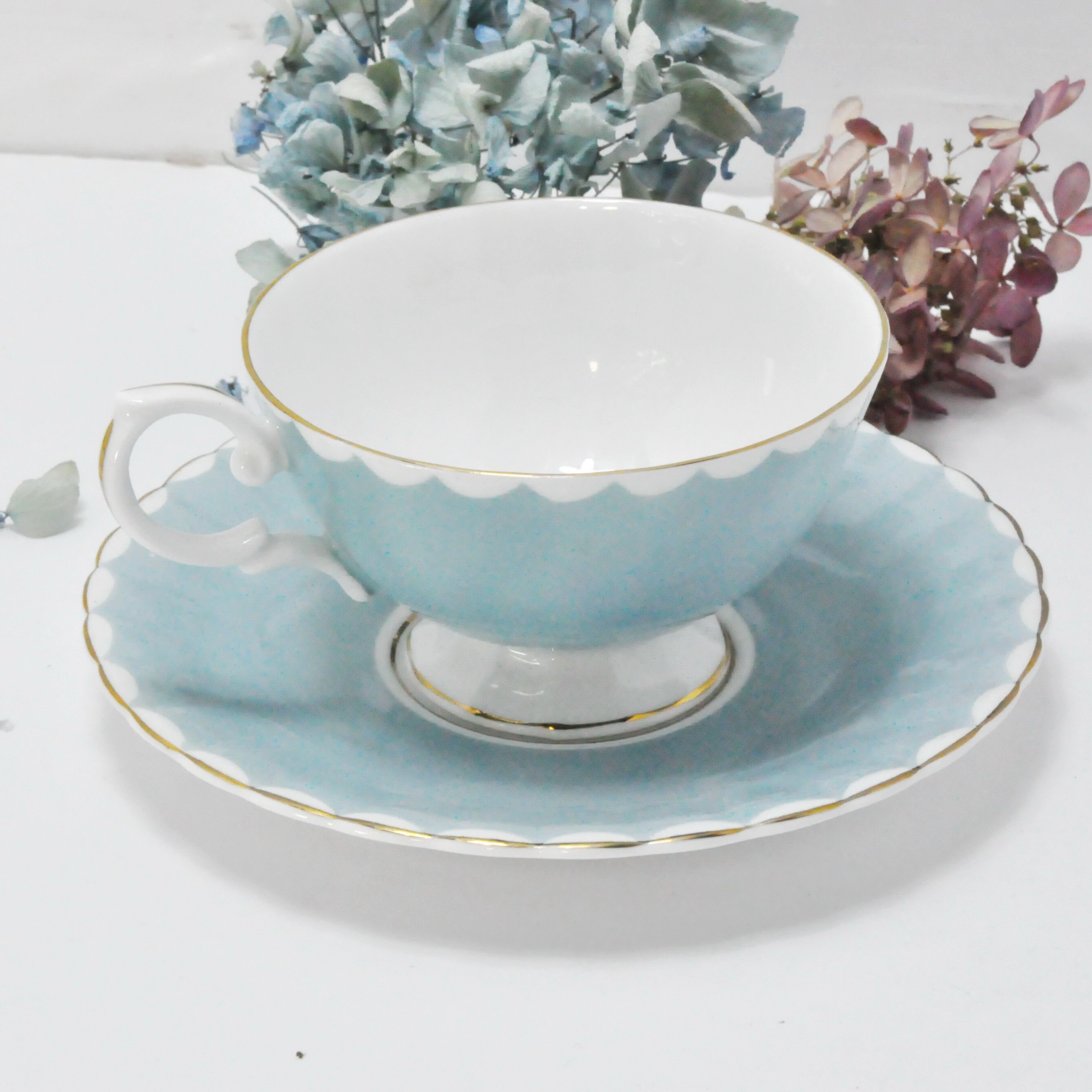 Susie Cooper Blue Floral Tea Cup Made in England Gift | Etsy Canada