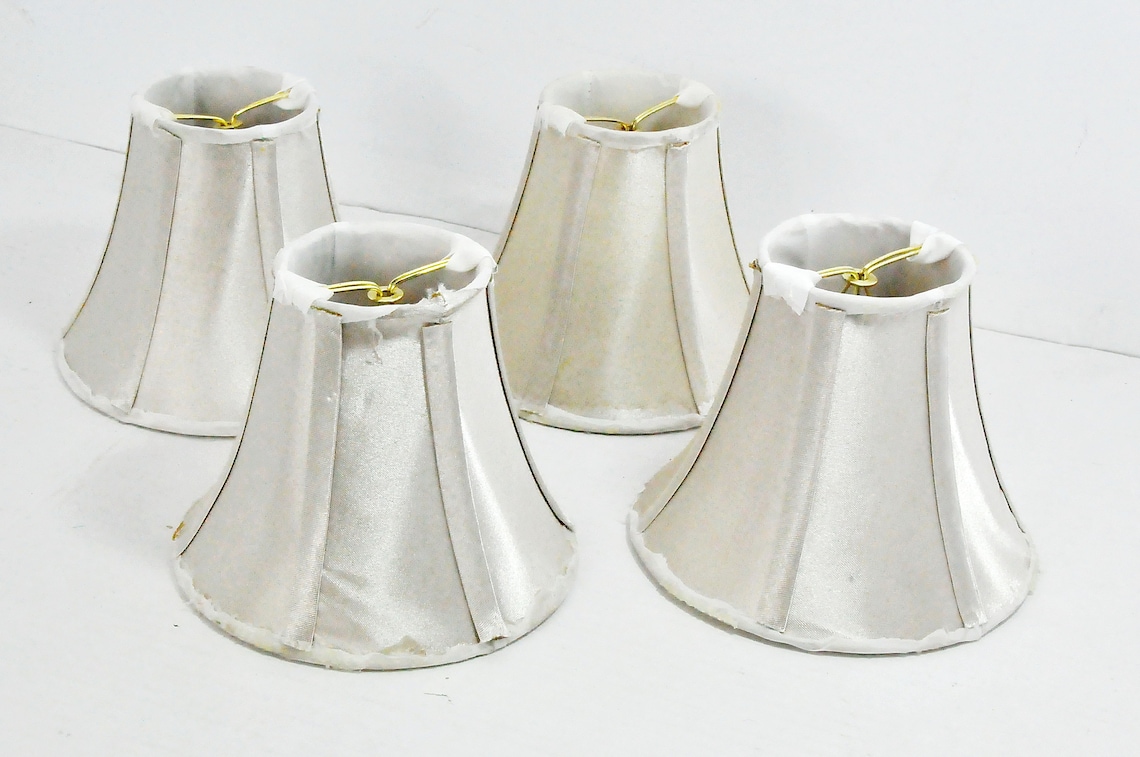 Set of Four Small Metal Clip On Lamp Shade Frames Upcycle Etsy