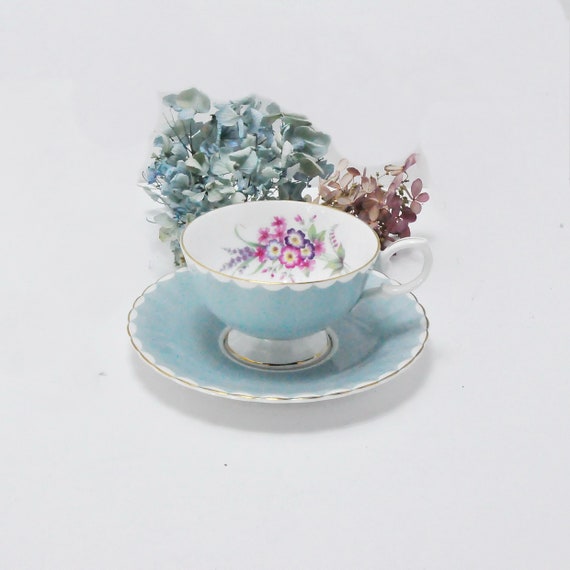 Susie Cooper Blue Floral Tea Cup Made in England Gift | Etsy Canada