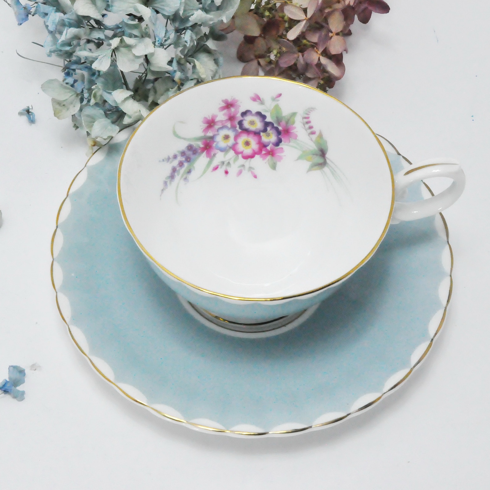 Susie Cooper Blue Floral Tea Cup Made in England Gift | Etsy Canada