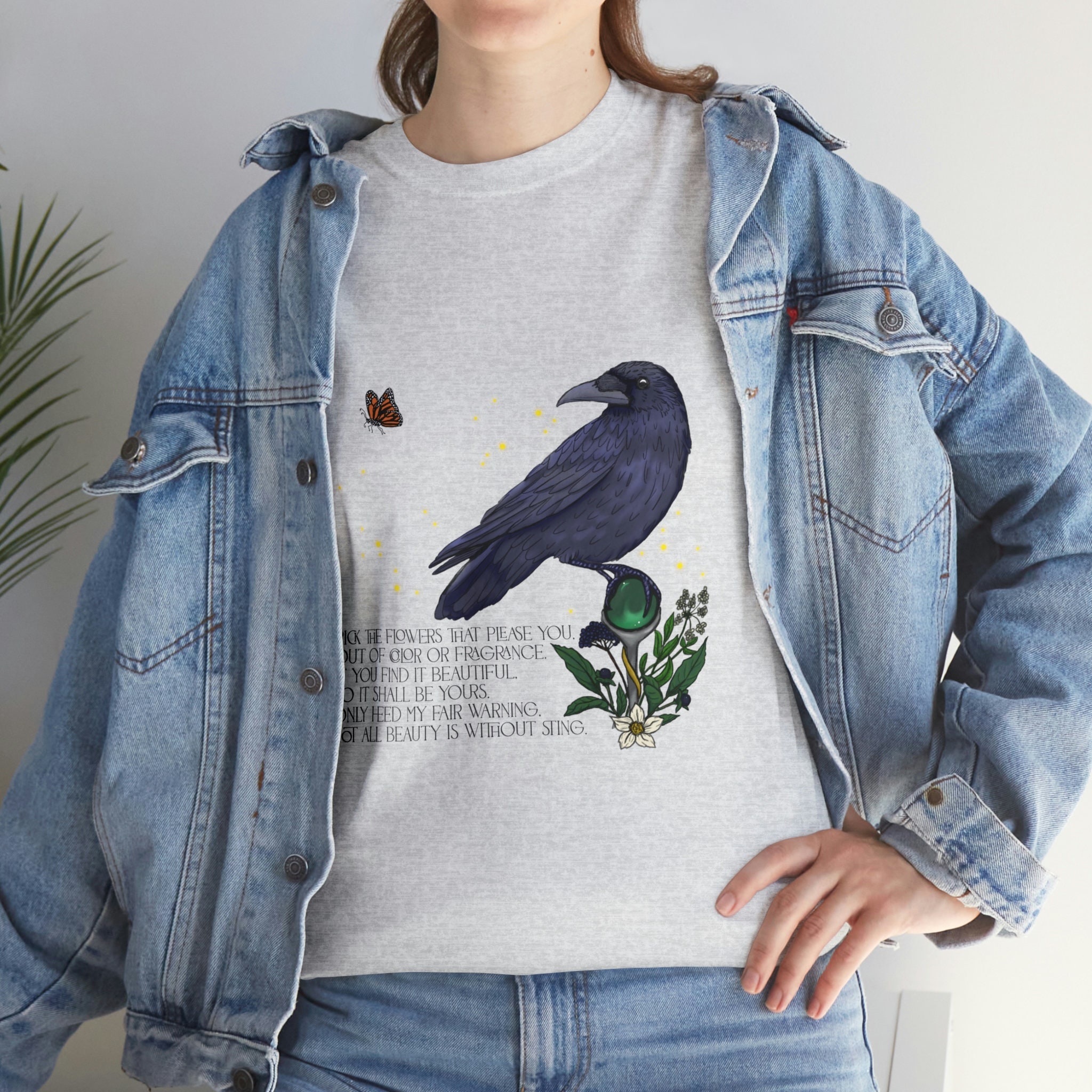 The Crow That Speaks in Poems Acrostic Crow Unisex Heavy Etsy(04)