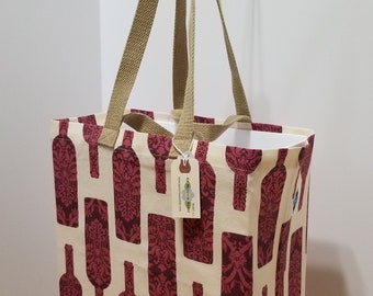 Canvas Bag 2.0: Wine Bottle Print