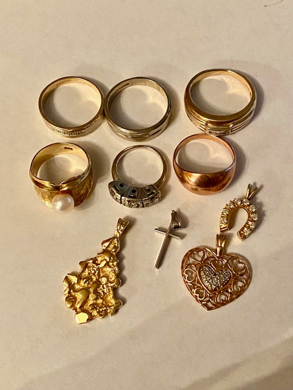 Vintage 14K Gold and Diamond Jewelry Wearable Lot… - image 2