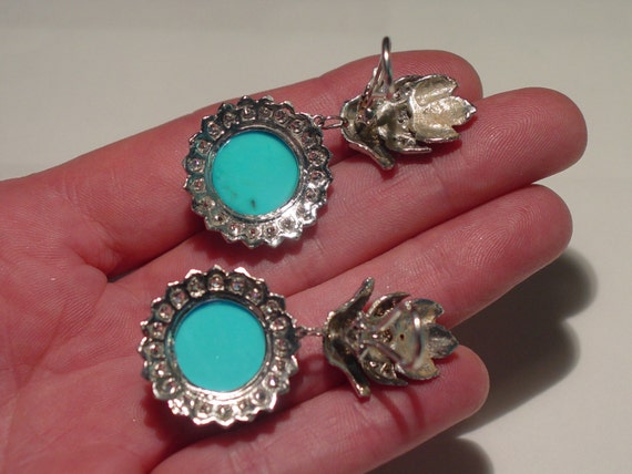 [LAZYDAWN] antique piece earring ピアス☆ Large Art Deco Retro 14K White Gold 1.7 Carat DIAMOND Halo