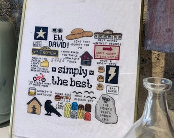 Simply the Best Cross Stitch Pattern Digital Download, Fandom Cross Stitch, Geeky Cross Stitch, David Rose, Alexis