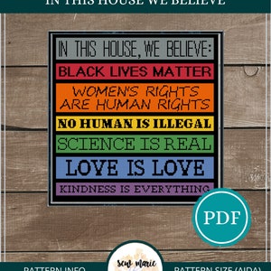 In This House We Believe Black Lives Matter Women's Rights Are Human ...