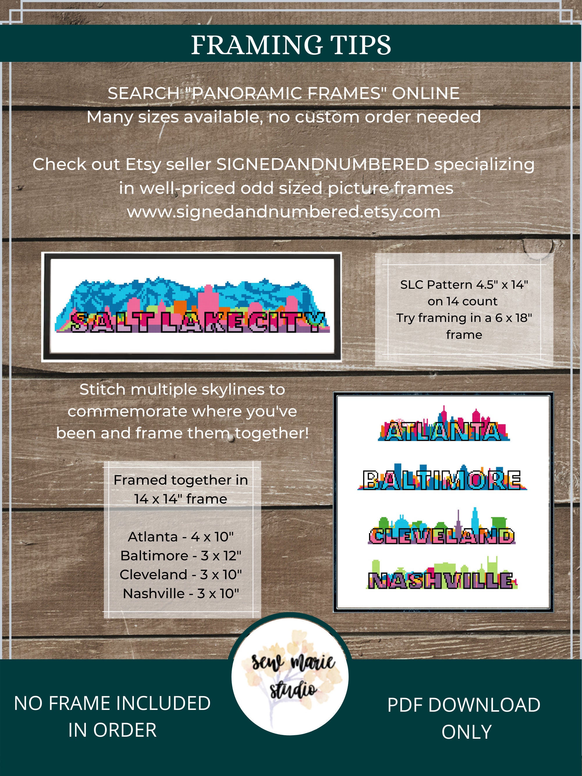 New York City Skyline Cross Stitch Pattern, Modern Cityscape (PDF ...