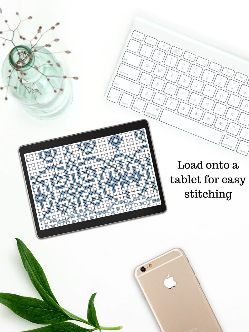 Ombre Medallion Challah Cover Cross Stitch Pattern Digital Download, Judaica, Jewish Cross Stitch Pattern PDF, Heirloom, Home Decor image 5