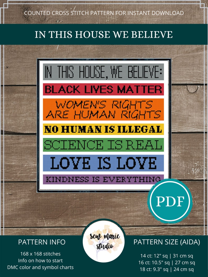 In This House We Believe Black Lives Matter Women's Rights Are Human ...