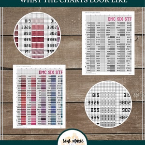 Floss Color Chart Cross Stitch Pattern, DMC Floss, Color Theory, Color ...