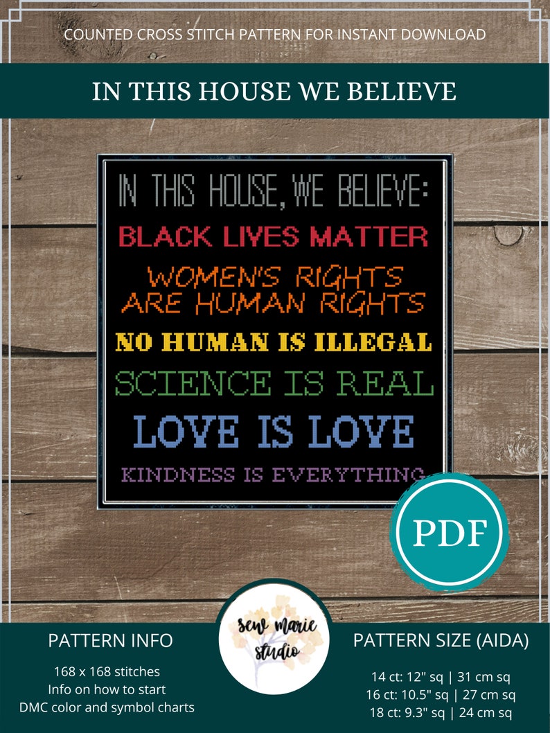 In This House We Believe Black Lives Matter Women's Rights Are Human ...