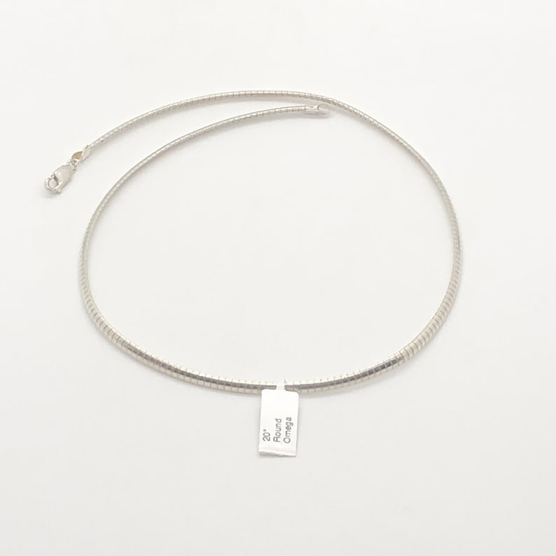 Charles Albert Classic Omega shops Chain in 4 mm Sterling Silver Italian Made and 20 Inch Length